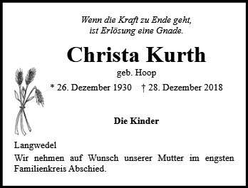 Christa Kurth