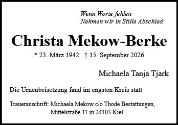 Christa Mekow-Berke