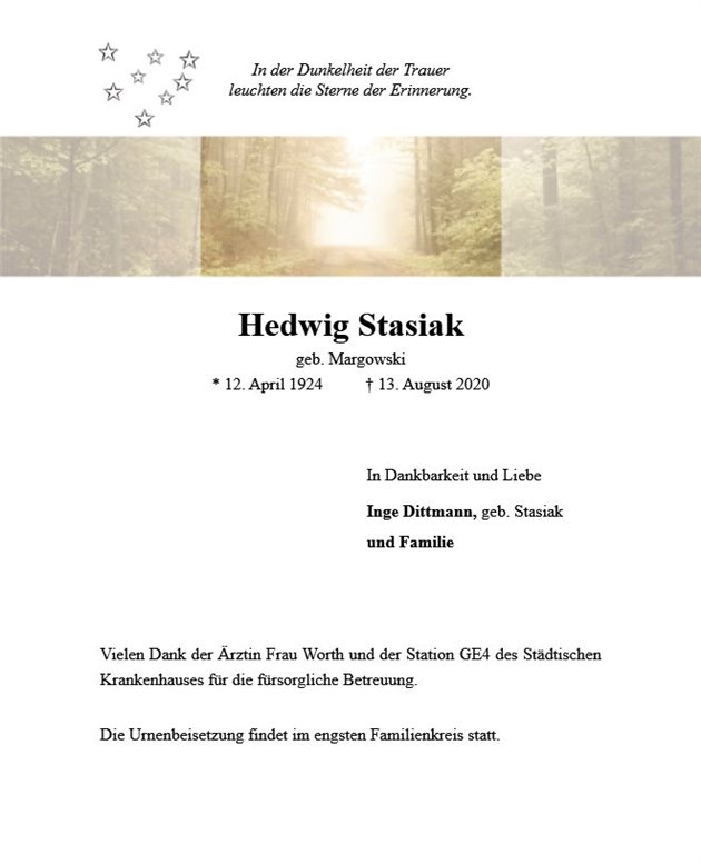 Hedwig Stasiak