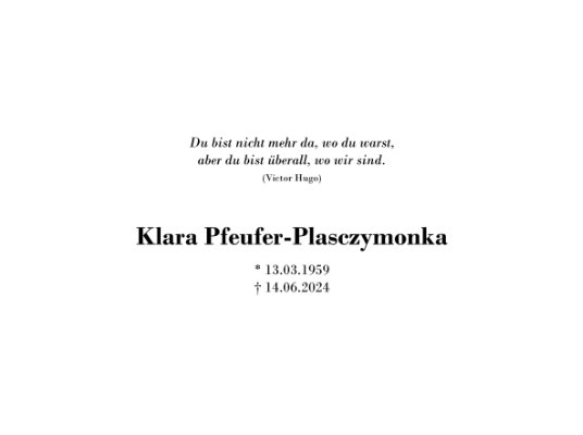 Klara Pfeufer-Plasczymonka
