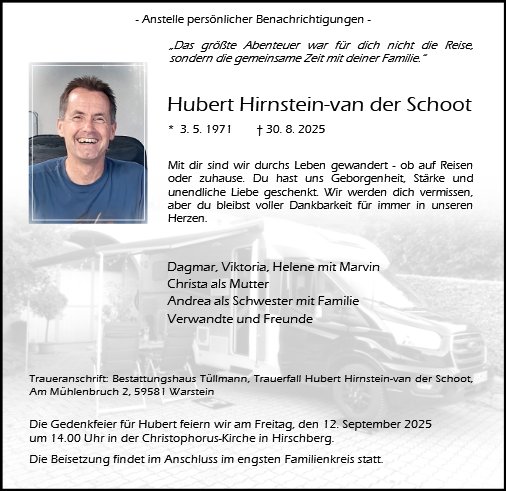 Hubert Hirnstein-van der Schoot
