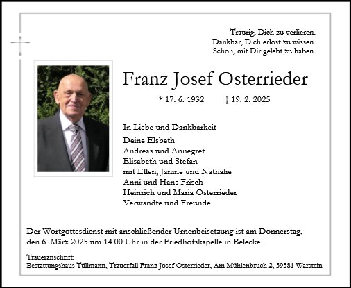 Franz Josef Osterrieder