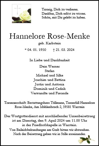 Hannelore Rose-Menke