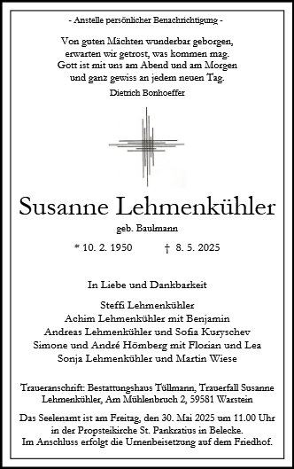 Susanne Lehmenkühler