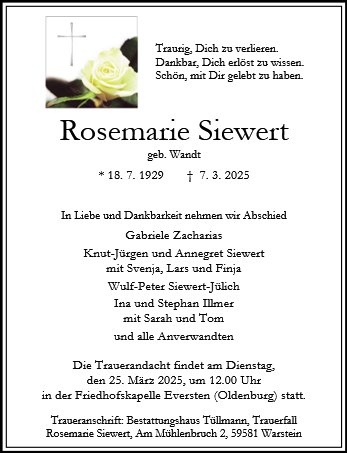 Rosemarie Siewert