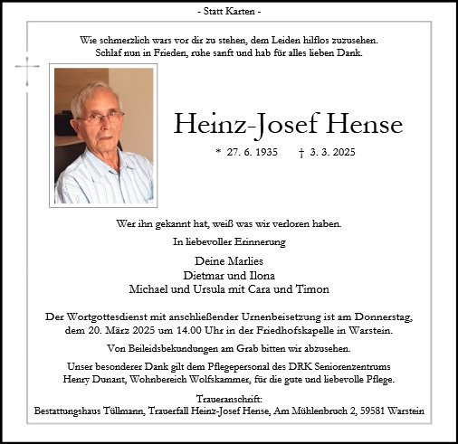 Heinz Josef Hense