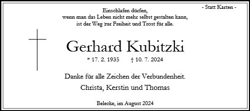 Gerhard Kubitzki