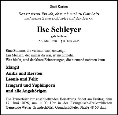Ilse Schleyer