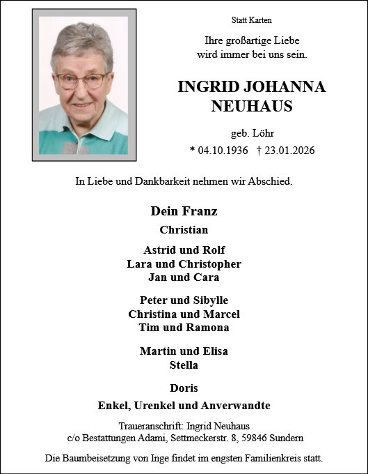 Ingrid Johanna Neuhaus