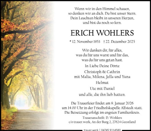 Erich Wohlers