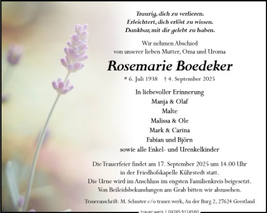 Rosemarie Boedeker