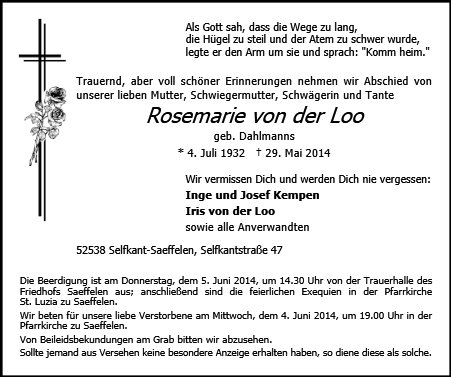 Rosemarie von der Loo