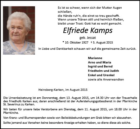 Elfriede Kamps