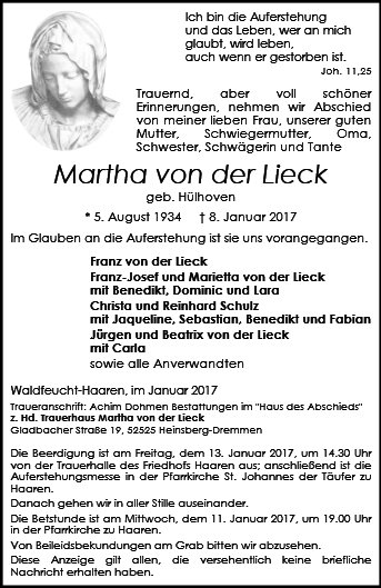 Martha von der Lieck