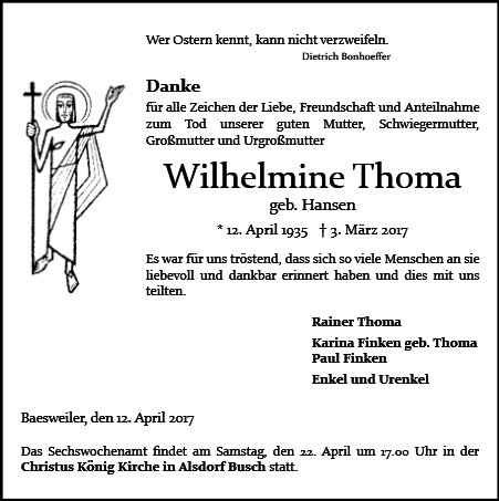 Wilhelmine Thoma