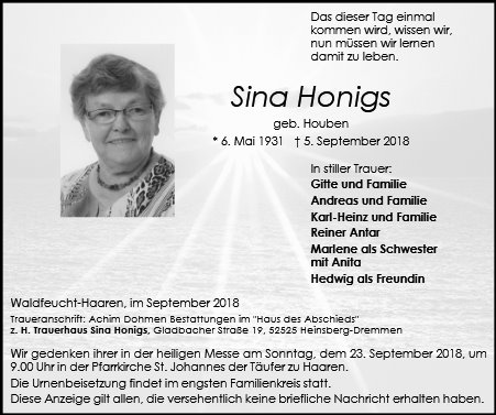 Sina Honigs