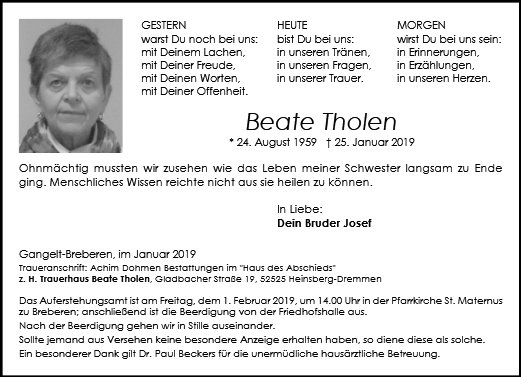 Beate Tholen