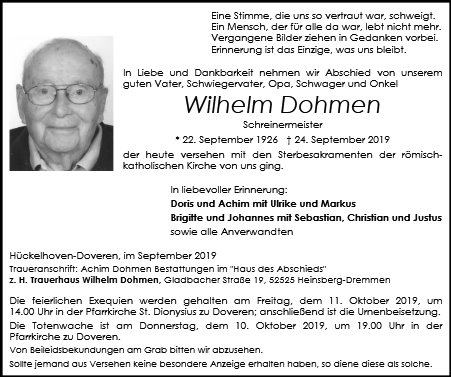 Wilhelm Dohmen