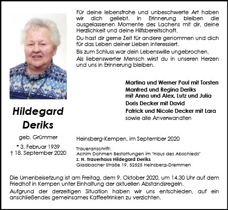 Hildegard Deriks