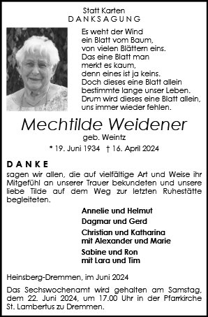 Mechtilde Weidener