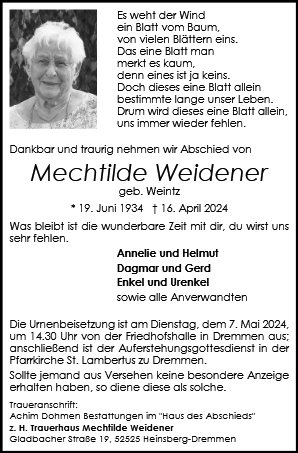 Mechtilde Weidener