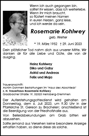 Rosemarie Kohlwey