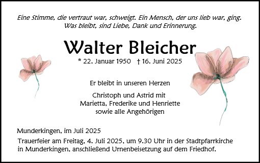 Walter Bleicher