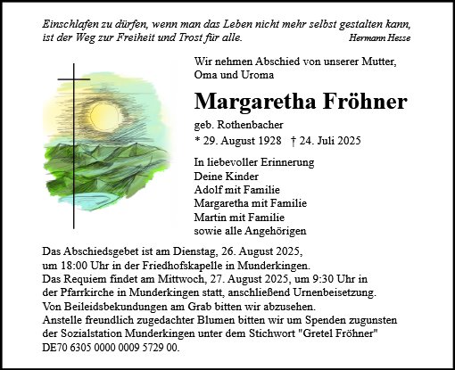 Margaretha Fröhner