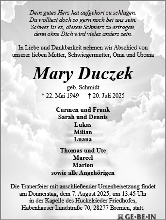 Mary Duczek