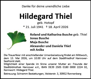 Hildegard Thiel