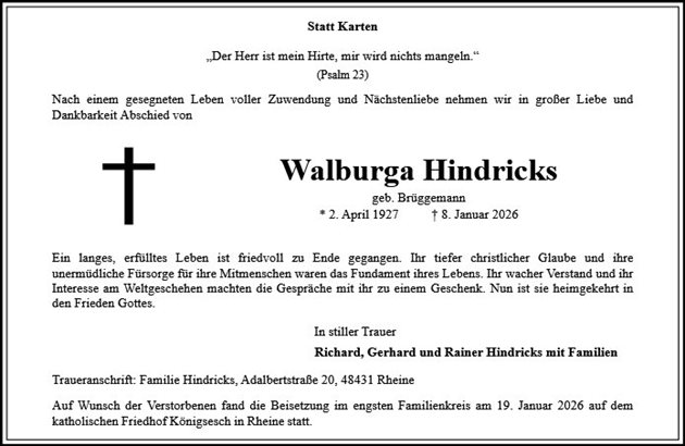 Walburga Hindricks