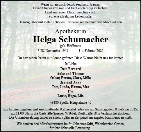 Helga Schumacher