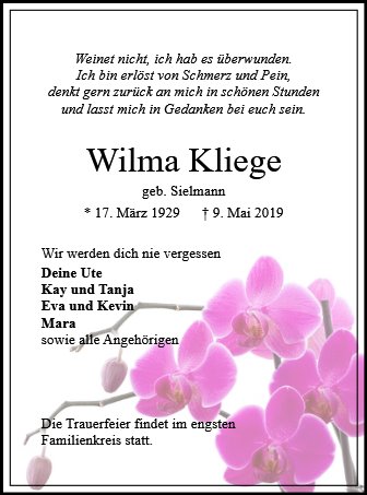 Wilma Kliege