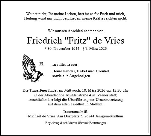 Friedrich de Vries