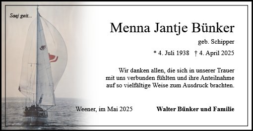 Menna Jantje Bünker