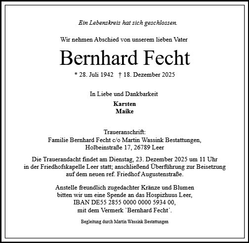 Bernhard Fecht