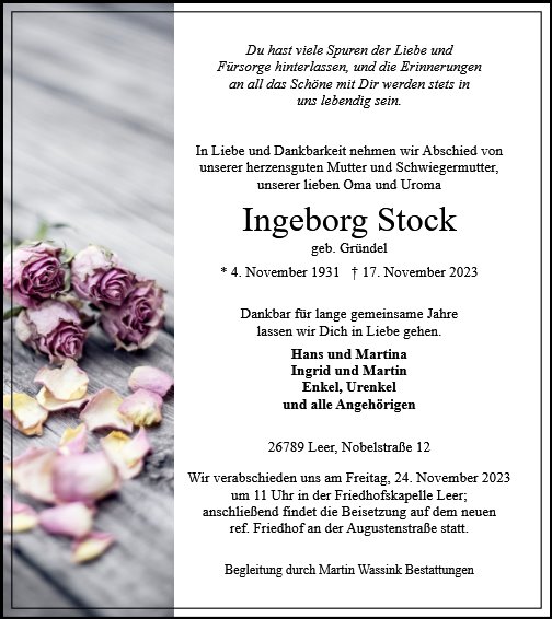 Ingeborg Stock