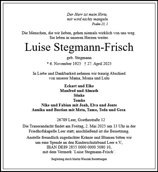 Luise Stegmann-Frisch