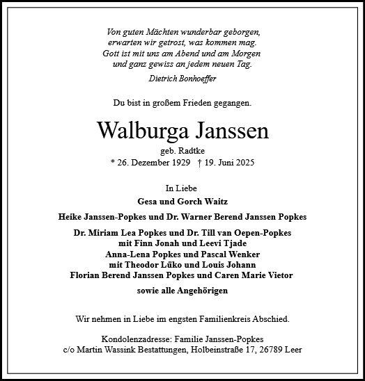 Walburga Janssen