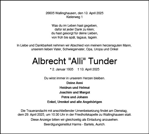 Albrecht Tunder