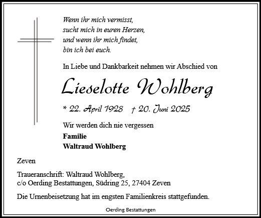 Lieselotte Wohlberg