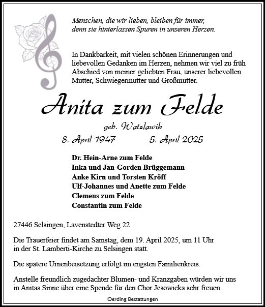 Anita zum Felde