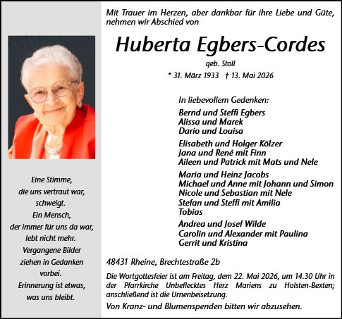 Huberta Egbers-Cordes