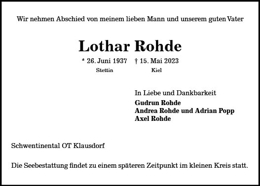 Lothar Rohde