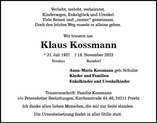 Klaus Kossmann