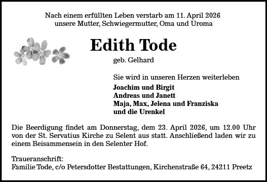 Edith Tode