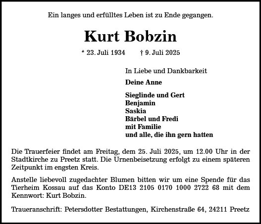 Kurt Bobzin
