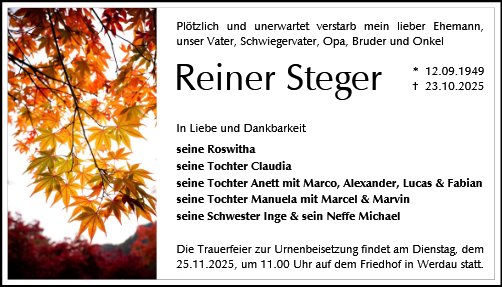 Reiner Steger