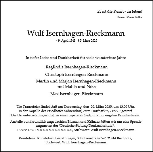 Wulf Günter Isernhagen-Rieckmann