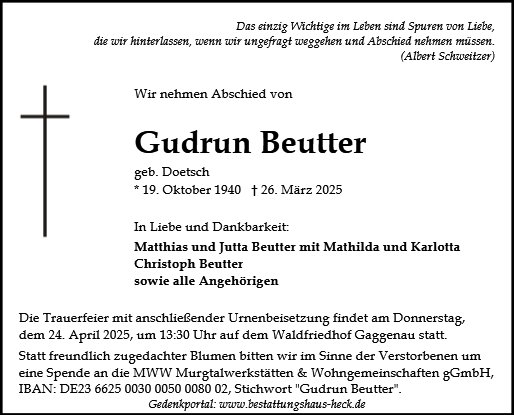 Gudrun Beutter